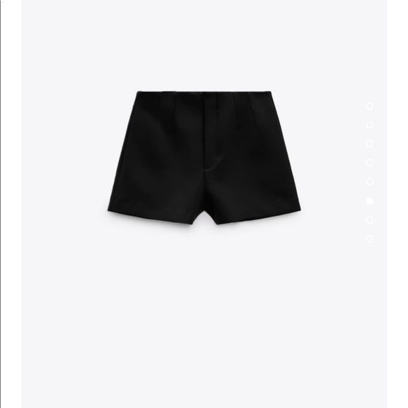 Zara high waist topstitch shorts M black no tags but never worn - Picture 5 of 9